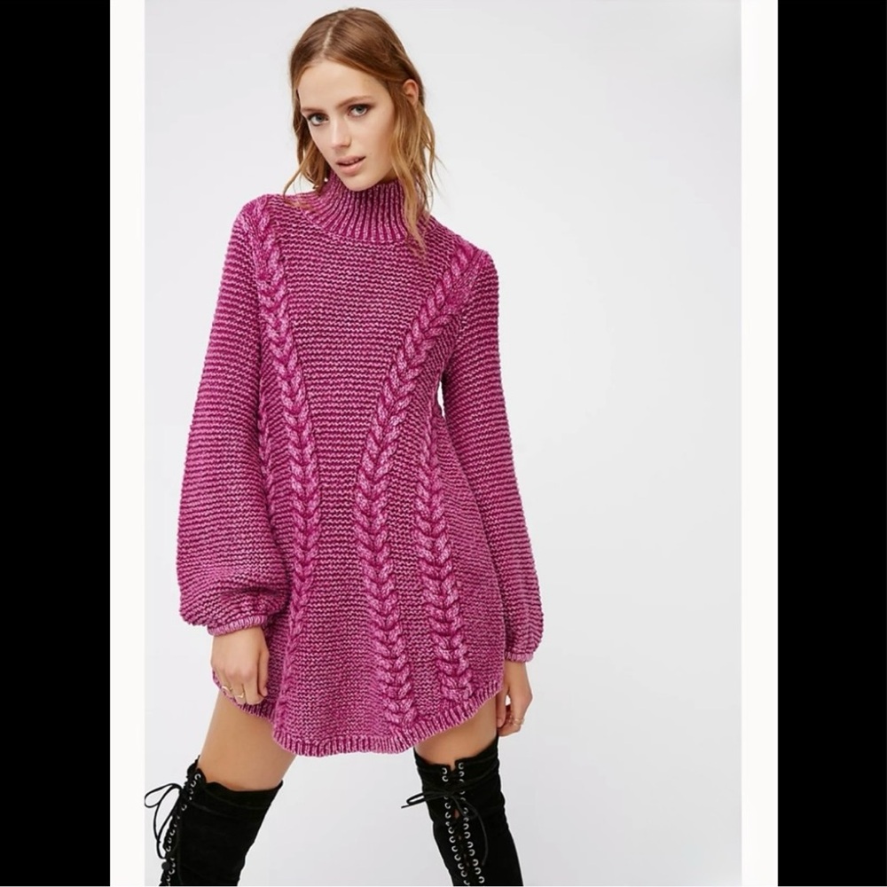 Free People Back to Back sweater dress. Size large.
